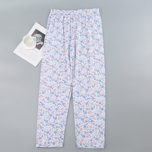 200斤婆婆裤 女夏宽松大码 子碎花 老年人纯棉居家睡裤 妈妈全棉长裤