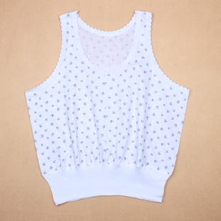 老人纯棉坎肩女装 夏天奶奶装 背心上衣全棉舒适老太太套头打底汗衫