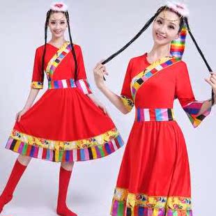 广场舞服装藏族舞蹈演出服装女成人藏族衣服女民族风新款套装2021