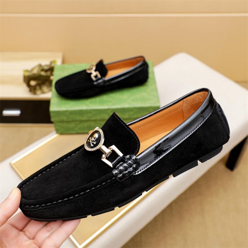 乐福鞋豆豆鞋皮鞋金属透气