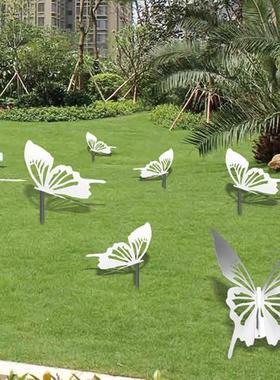 户外不锈钢蝴蝶摆件城市广场景观雕塑公园小区摆设花园装饰品直销