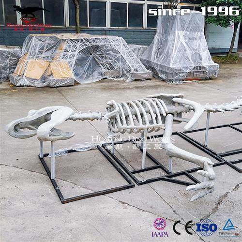 玻璃钢霸王龙化石骨架树脂混合材质商场中庭美陈自贡恐龙厂家