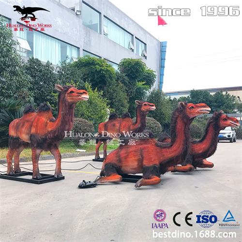 亲子动物乐园商场美陈仿真骆驼模型装饰摆件仿真动物定制厂家.