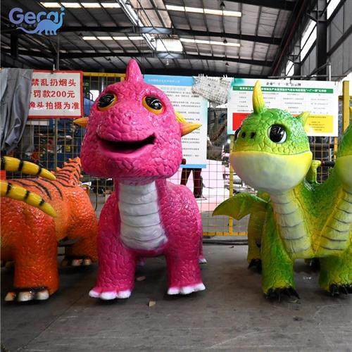 户外广场室内商场儿童引流游乐设备骑行恐龙小车电瓶车定制厂家