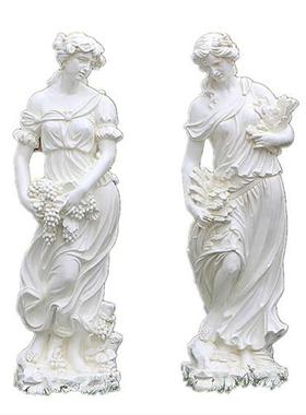 欧式人物石膏像门头摆件四季大型树脂玻璃钢艺术模型落地花园雕塑