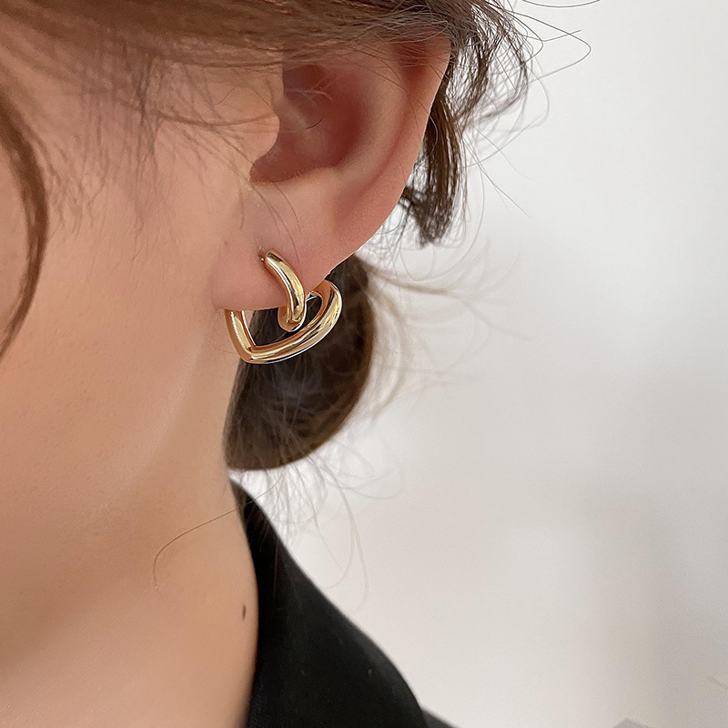 srrmhyn圆圈爱心耳钉女简约