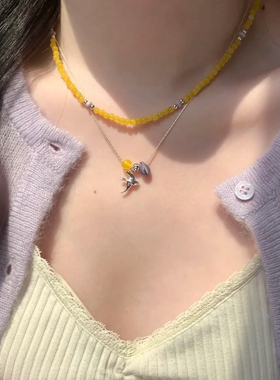 春和景明|巴胺串珠项链飞