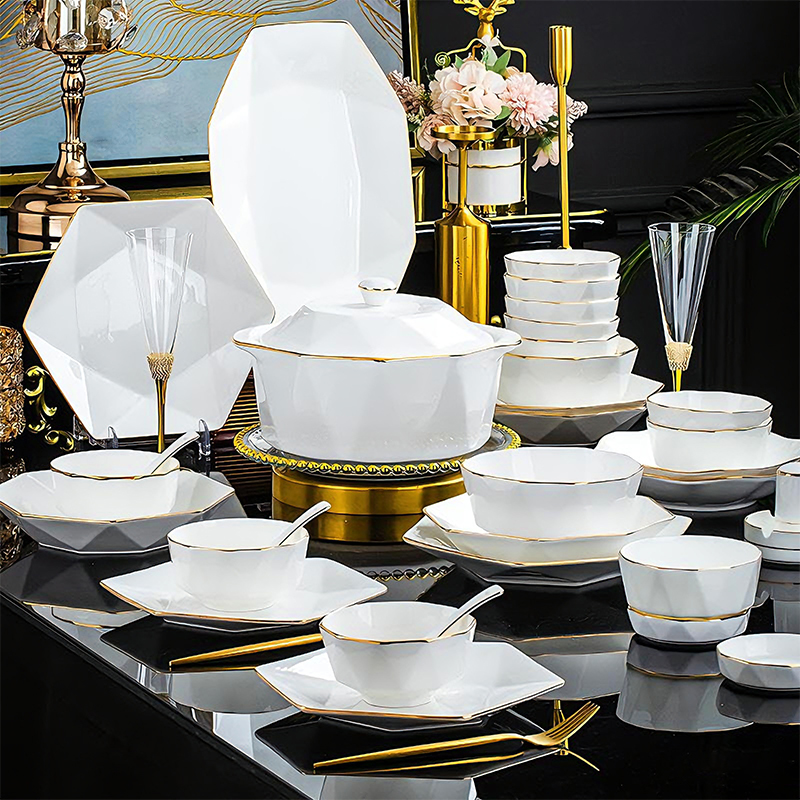 2025新款轻奢釉下彩陶瓷餐具碗碟