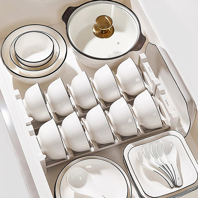 釉下彩碗碟套装家用2026新款高颜值景德镇陶瓷米饭碗盘筷餐具乔迁