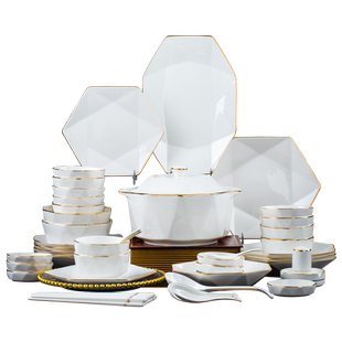 釉下彩碗家用2026新款高颜值餐具套装景德镇陶瓷饭碗碟盘子筷乔迁