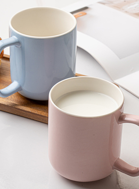 马克杯家用陶瓷套装水杯4个装杯子咖啡杯大容量酒店用杯子泡茶杯