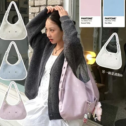 韩国小众leterie品牌徐贤同款复古波点豹纹时尚百搭单肩腋下包女