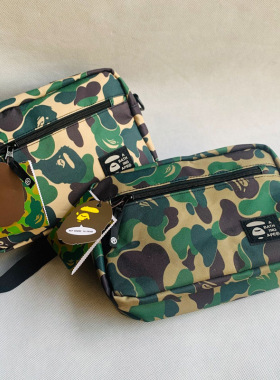 日本附录杂志新款迷彩bape 斜挎单肩包 男士单肩包现货