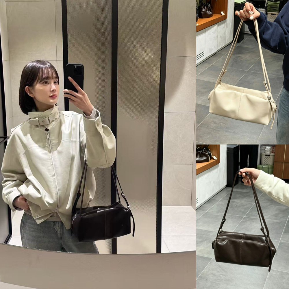 LEME韩国小众跨境女包26亲春款设计师品牌Sac Lune牛皮单肩手提包