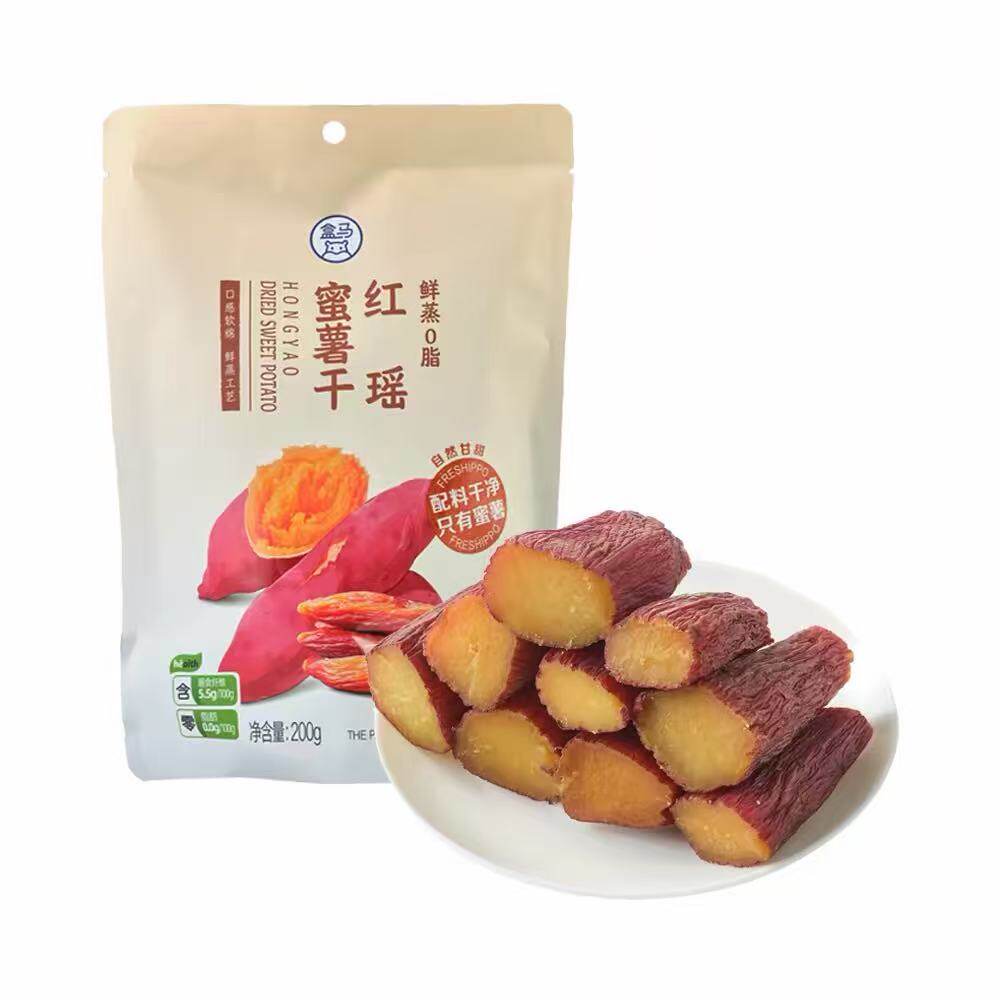 盒马鲜蒸0脂蜜薯地瓜干200g轻食减脂餐