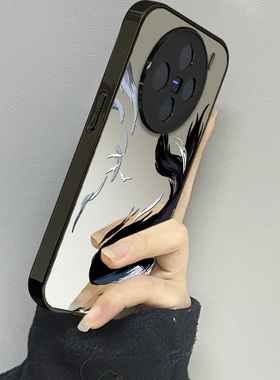 水墨鲸鱼适用vivox200promini手机壳x100ultra新款90s80至尊版70pro12男60vivos30s20女款17t19情侣18e16套15