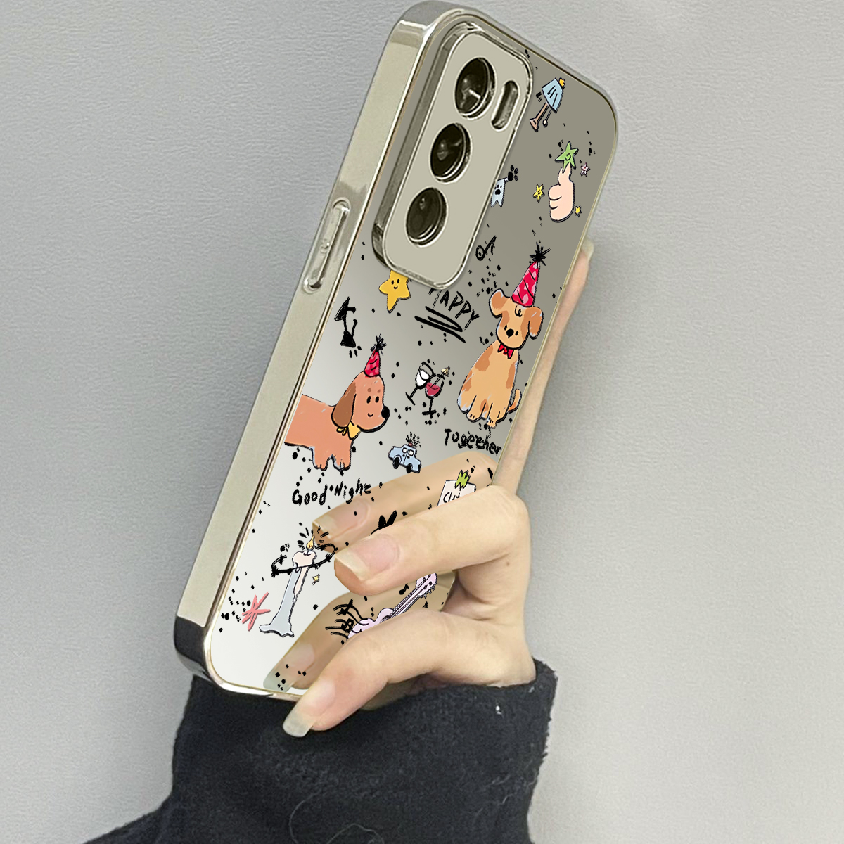 opporeno12手机壳镜面新款