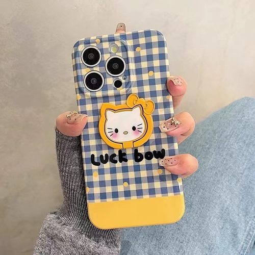 适用vivox100防摔手机壳猫咪支架