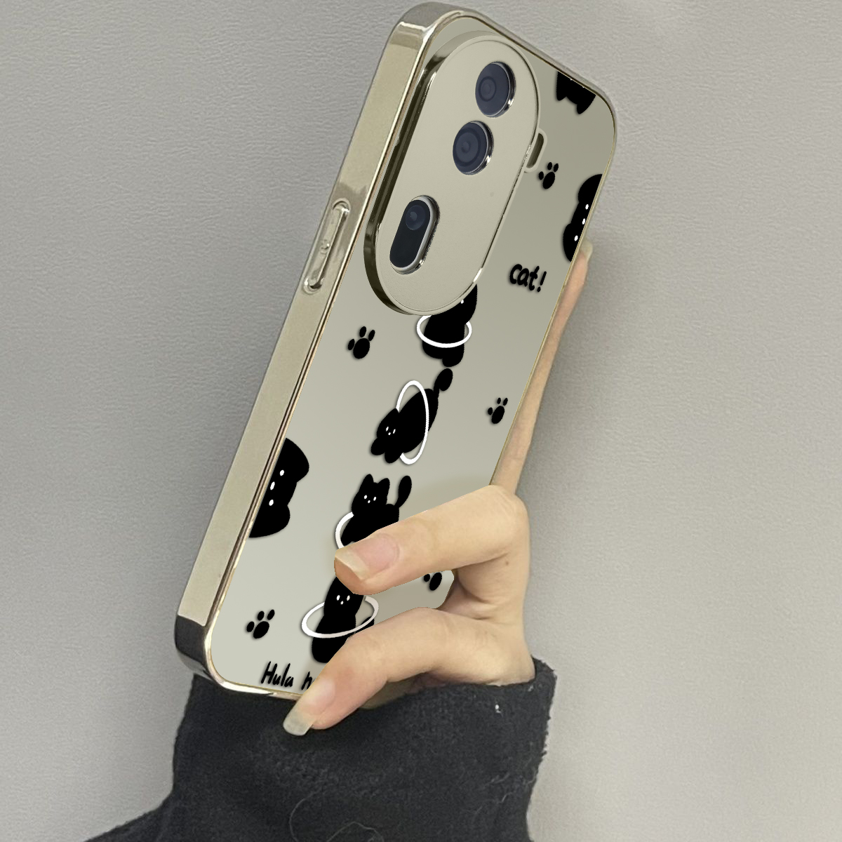 opporeno12镜面可爱手机壳