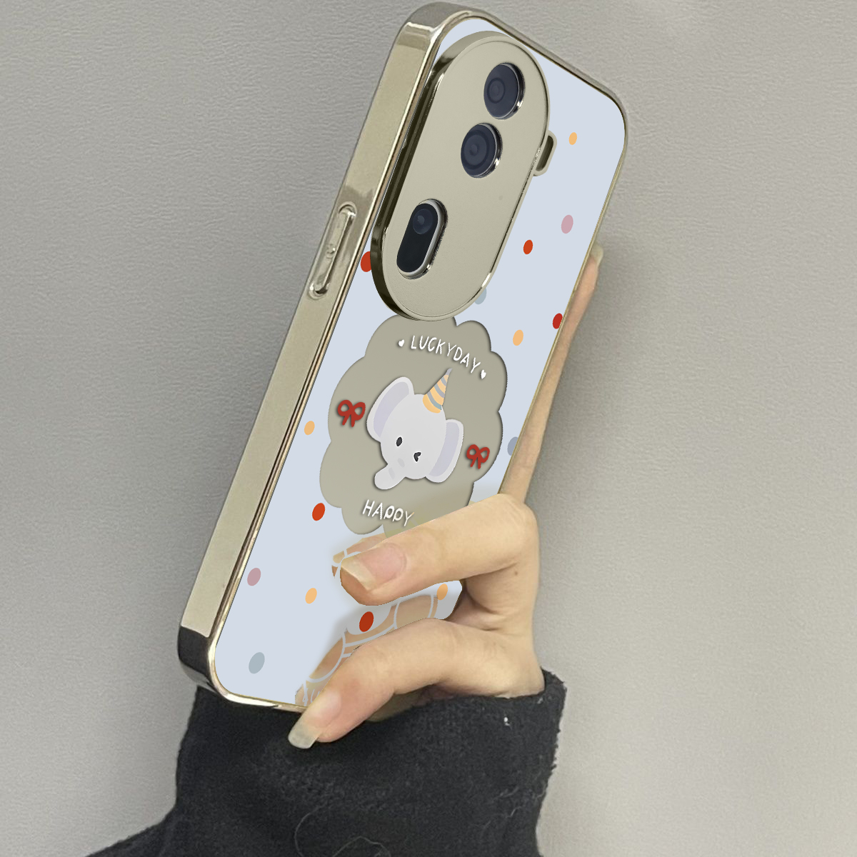 opporeno12镜面卡通手机壳