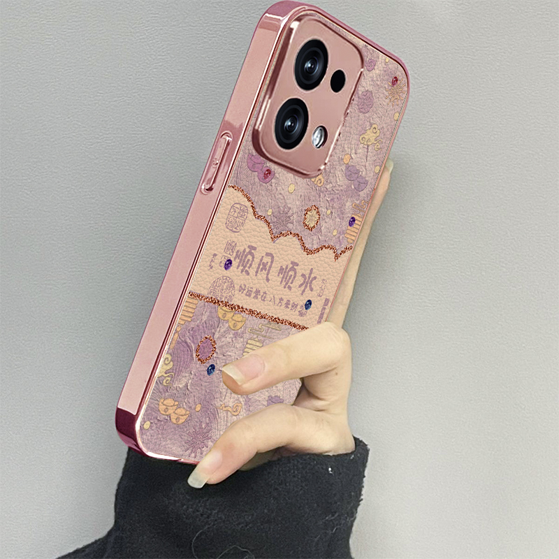顺风顺水适用opporeno13手机壳reno12新款11oppofindx8x6x7ultra6防摔5k10pro+9男8女款7情侣3k12x套oppok9s