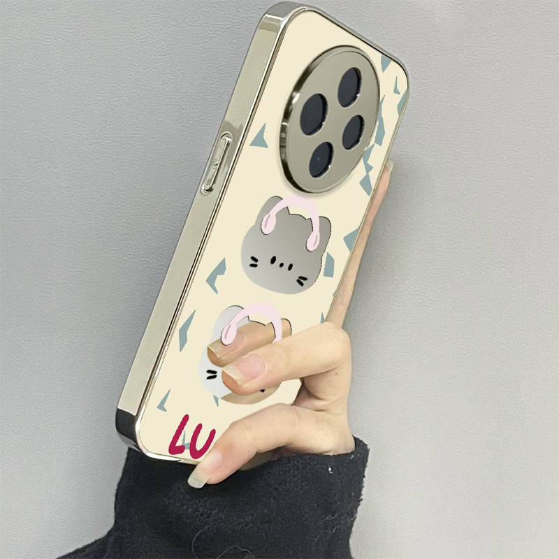 耳机小猫适用oppoa5pro手机壳a3a2新款a1a55a56a57a58a72a93防摔a53s男一加ace5女款2v13情侣oneplus12套11