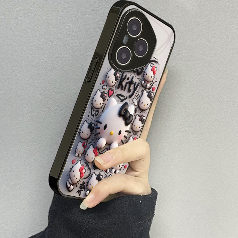 涂鸦kt猫适用荣耀400手机壳honor300新款200男90gt80女款100pro情侣60se魔术maigc6x40x50i+x60套4magic8pro7