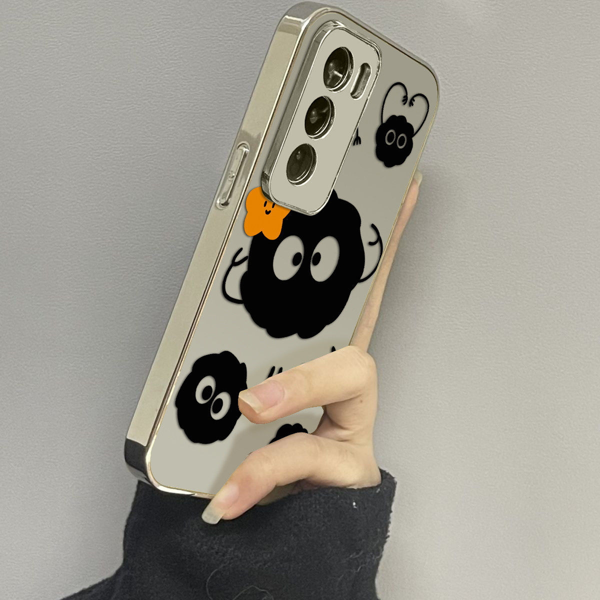 opporeno12镜面可爱手机壳