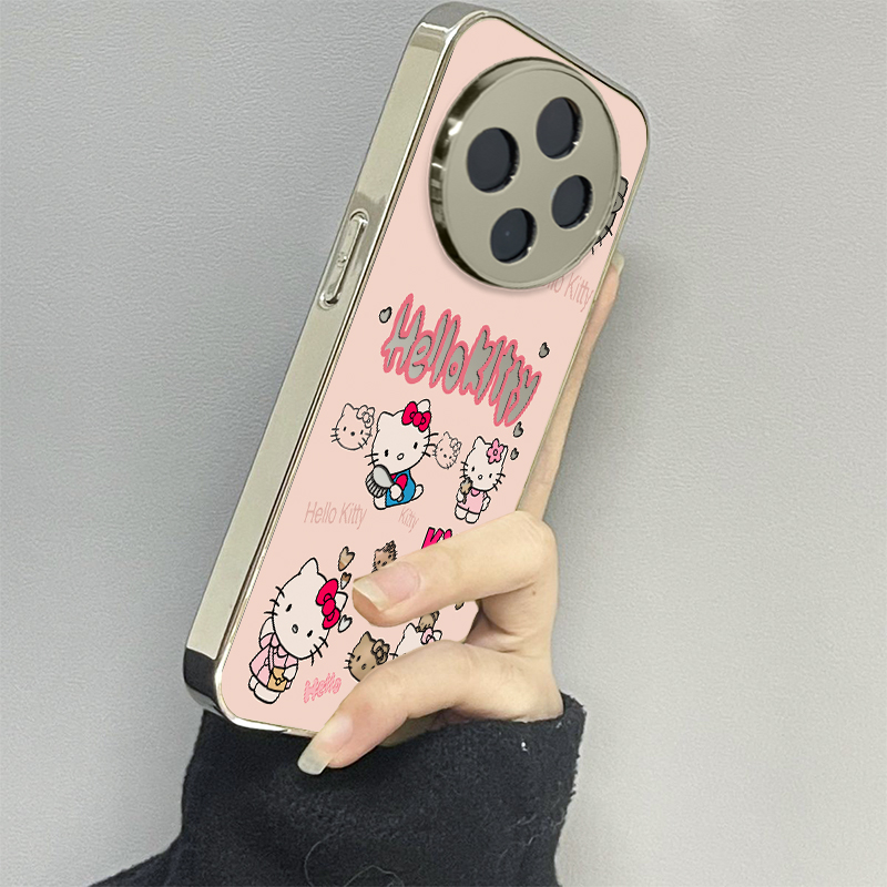 哈喽KT猫适用vivoy200i手机壳y300pro新款y78+镜面y100防摔vivoy53s77e男y76s女款vivoy73s70s情侣y52st1x