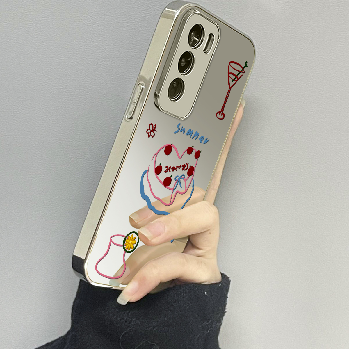 opporeno12镜面新款手机壳