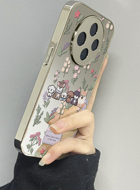 碎花小狗适用oppoa5pro手机壳a3a2新款a1a55a56a57a58a72a93防摔a53s男一加ace5女款2v13情侣oneplus12套11