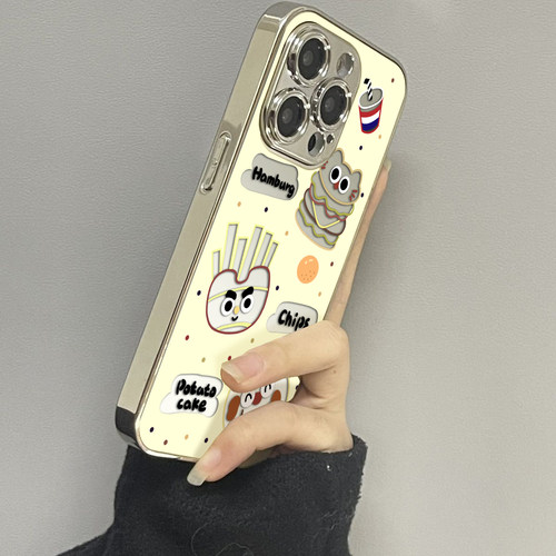 苹果15promax镜面卡通手机壳