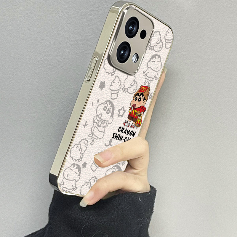甜筒小新适用opporeno14手机壳reno13新款12oppofindx8x6x7ultra6防摔5k10pro+9男8女款7情侣3k12x套oppok9s