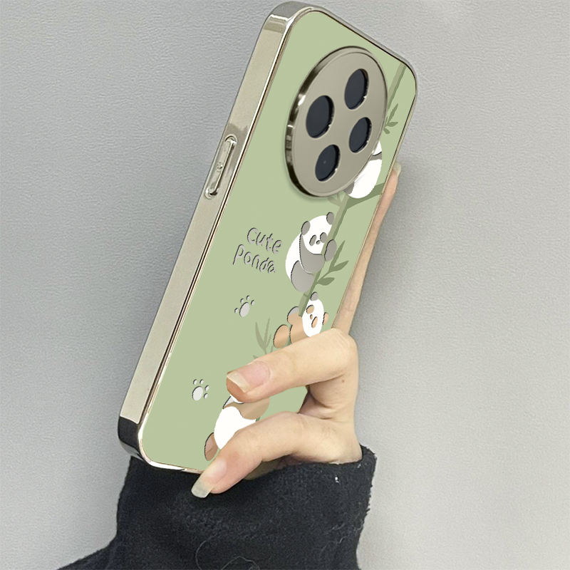竹子熊猫适用oppoa5pro手机壳a3a2新款a1a55a56a57a58a72a93防摔a53s男一加ace5女款2v13情侣oneplus12套11