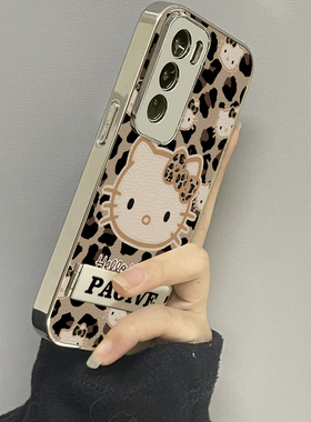 豹纹kt猫适用opporeno13手机壳reno12新款11oppofindx8x6x7ultra6防摔5k10pro+9男8女款7情侣3k12x套oppok9s