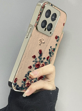 油画花朵适用小米15手机壳14ultra新款12x13pro男10s女款红米k80k60k50k40情侣k70e至尊版turbo3套note11pro+