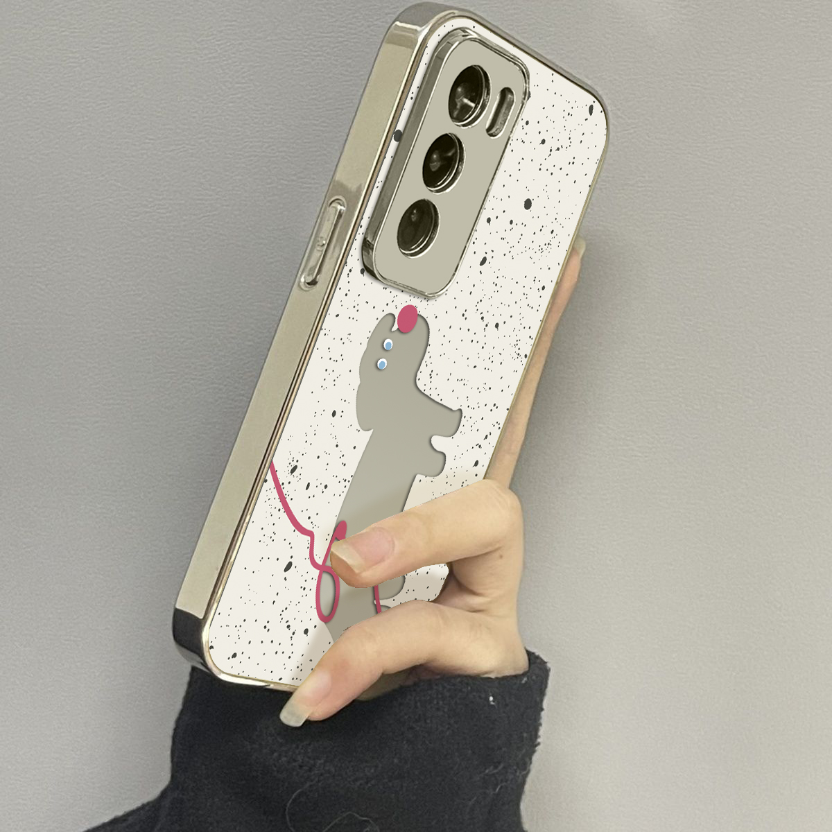 opporeno12镜面可爱手机壳