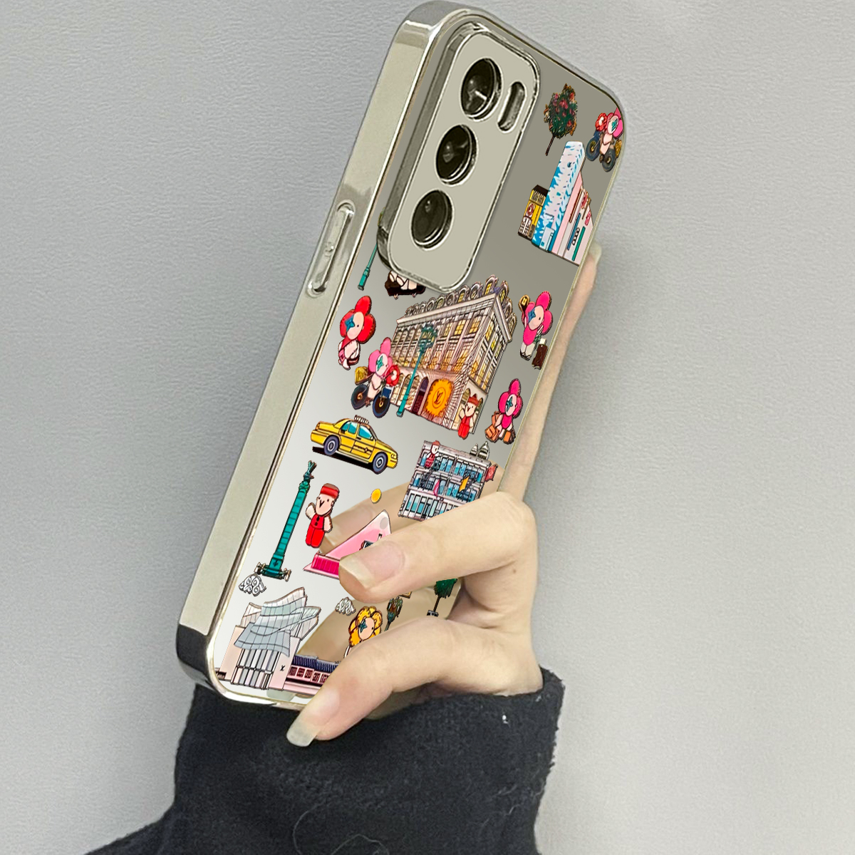 opporeno12手机壳镜面新款