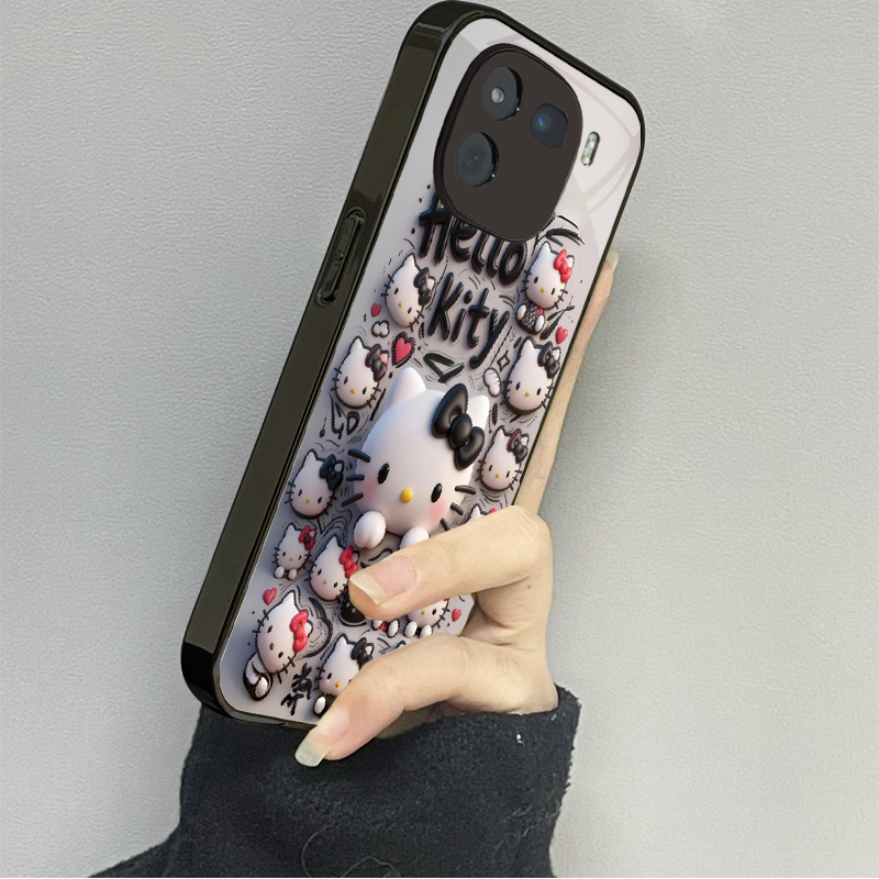 涂鸦kt猫适用vivoiqoo13手机壳11iqoo12新款10iqooneo9neo8pro男iqoou3x7se女款6情侣iqooz3z5x套z8x9turbo