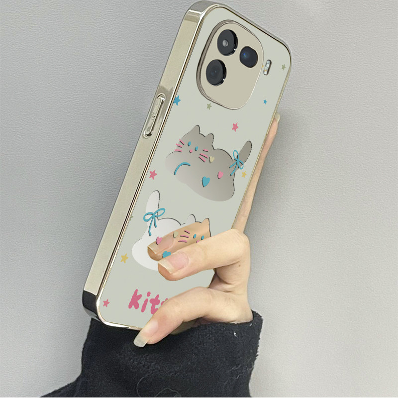 波点猫咪适用vivoiqoo13手机壳11iqoo12新款10iqooneo9neo8pro男iqoou3x7se女款6情侣iqooz3z5x套z8x9turbo