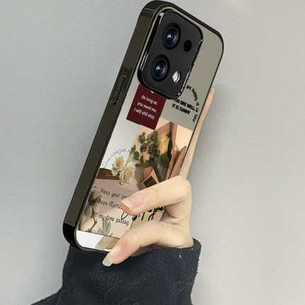 玫瑰花束适用opporeno14手机壳reno13新款12oppofindx8x6x7ultra6防摔5k10pro+9男8女款7情侣3k12x套oppok9s