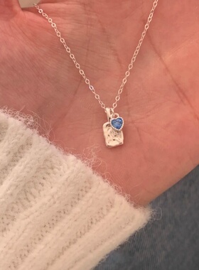 海洋之心镶钻项链女款锁骨链