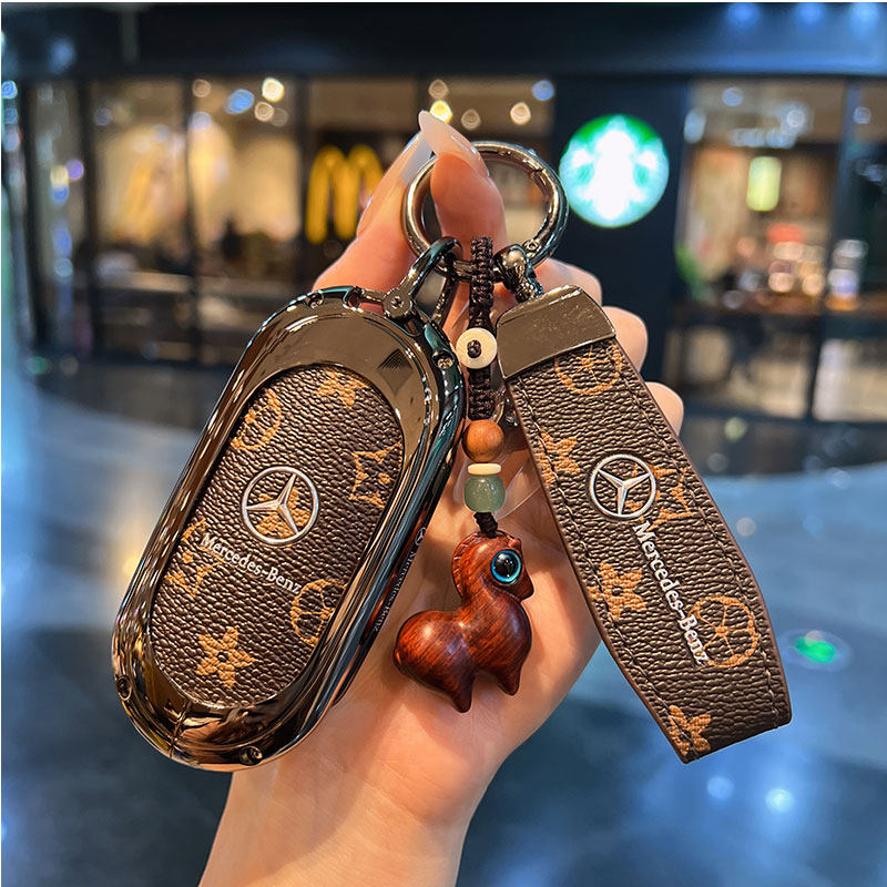 适用于新款奔驰E300钥匙套C级C300L壳C260L新S级S400L包S450L车扣