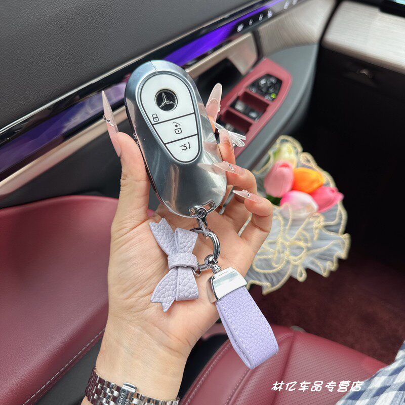 适用奔驰钥匙套新C级E级车C260L壳E300L包GLC300/260S级S400L女款