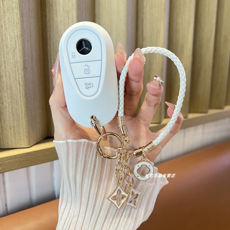 适用奔驰c260l钥匙套c级c200新款e300l壳s400扣glc300l复古风女款