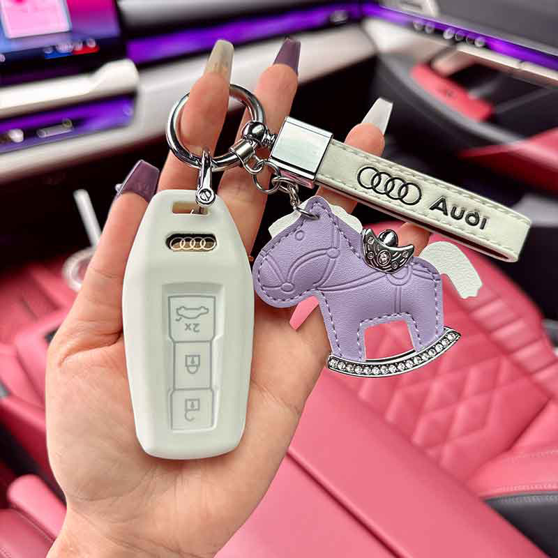 适用26款奥迪C9 A6L/A5L/Q5L 钥匙套新a6l尊享型简约风小马包女款