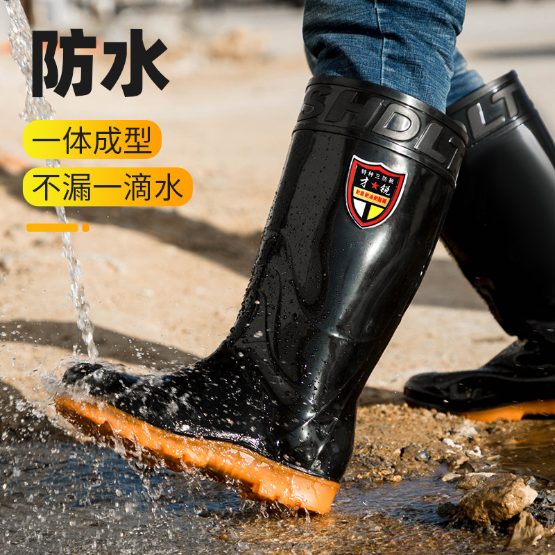 外贸出口尾单老式橡胶矿用雨鞋图片