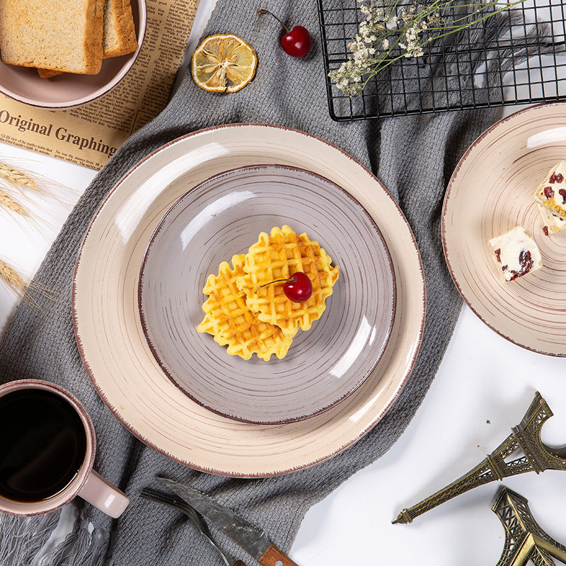 北欧风格8英寸陶瓷盘子