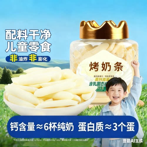 内蒙古烤奶条烤酸奶高钙高蛋白烤奶片烤鲜奶特产鲜乳条皮子奶脆片
