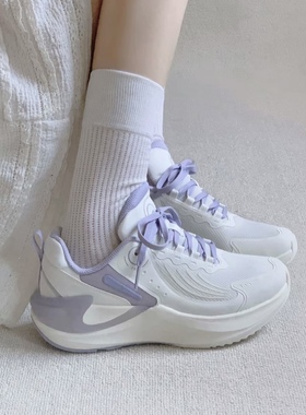 安踏C37+灵越跑步鞋女款2025新款冬季女鞋透气缓震中考体侧休闲鞋